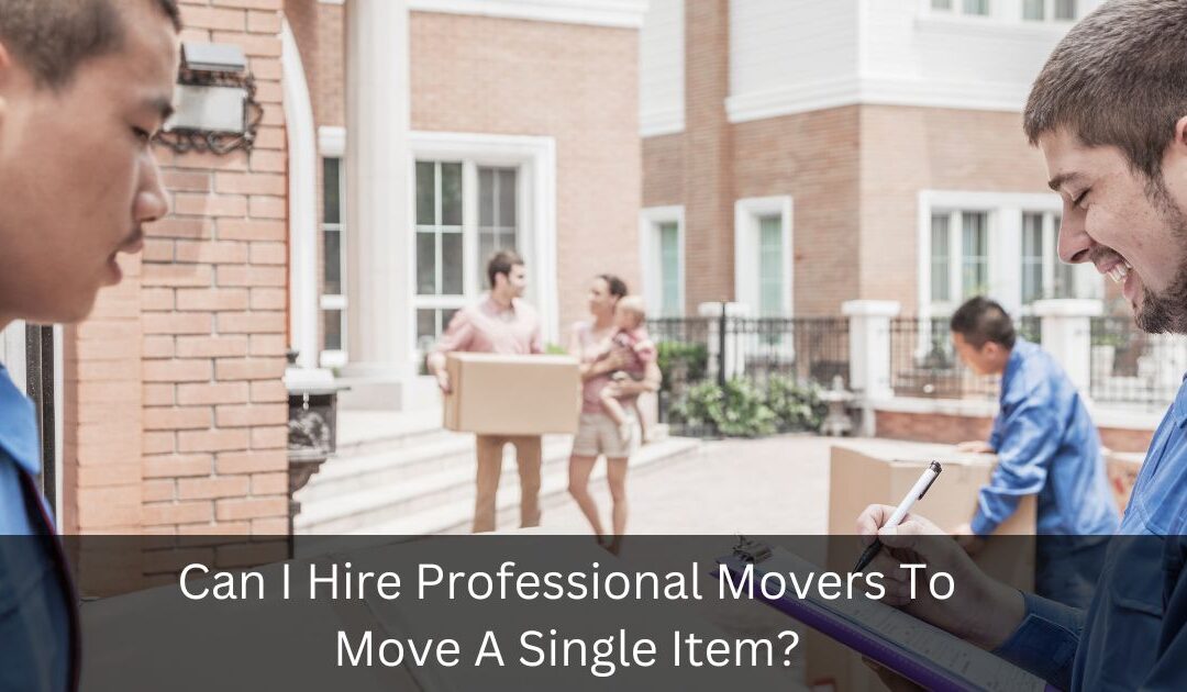 Can I Hire Professional Movers To Move A Single Item?